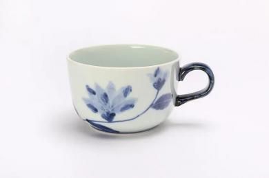 ★【20％OFF】アウトレット　江口製陶所　花もよう(木蓮)　スープカップ