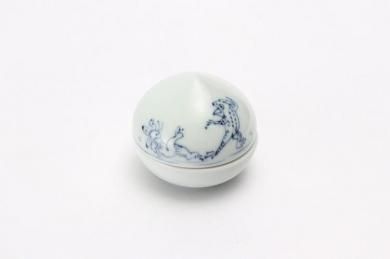 ★【20％OFF】アウトレット　染付高山寺　くり型蓋付珍味