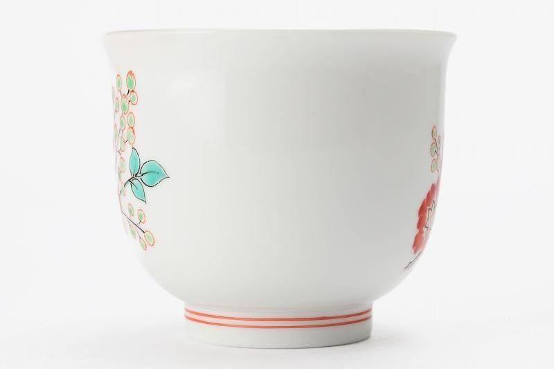 【長期保管・希少】十五代 柿右衛門　錦　酒器 松竹梅文 十五代酒井田柿右衛門 作 濁手松竹梅文ぐい呑 – ギャラリー一