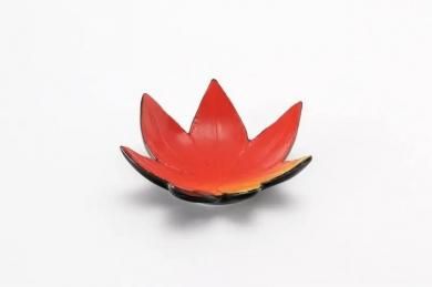 ★【20％OFF】アウトレット　北川美宣窯　外黒釉内赤黄吹紅葉珍味