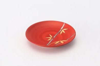 ★【20％OFF】アウトレット　MARUKEIオリジナル　錦朱巻金銀彩(竹)豆皿
