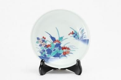 【真作】有田焼、十一代今泉今右衛門作、『錦菊花文三足手あぶり』、銘有、合わせ箱付 有田焼 十三代柿右衛門窯作 錦菊文陶額【大慶】A550-23 - 佐賀県有田町