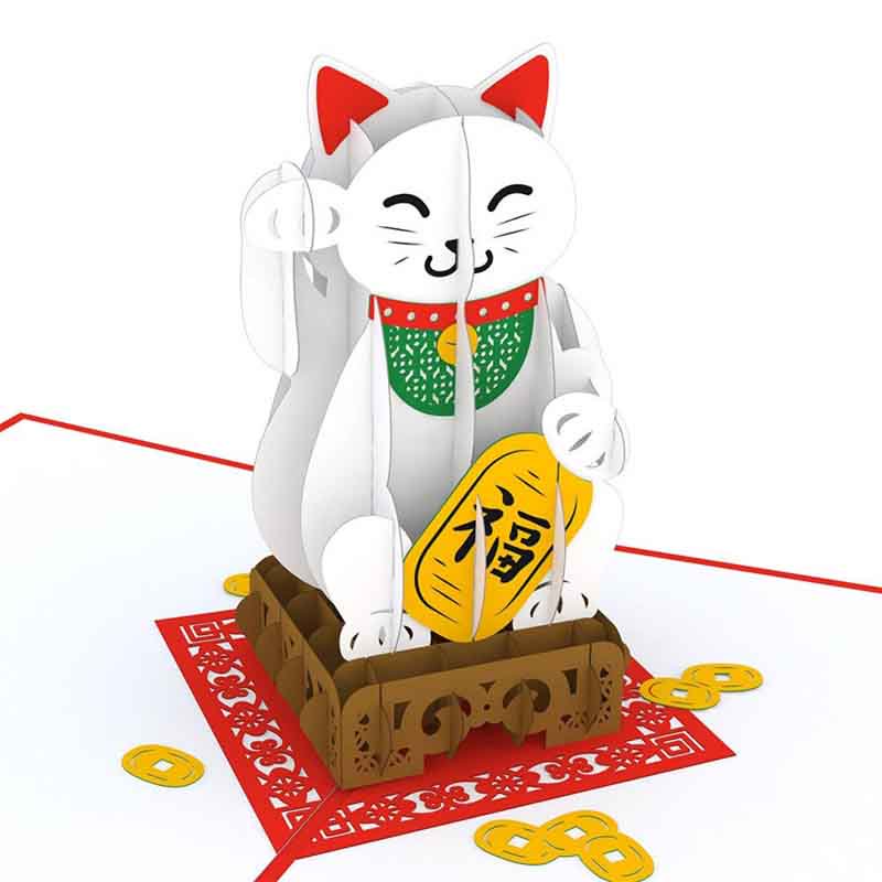 Lucky Cat Classic  3D card<br>ǭ