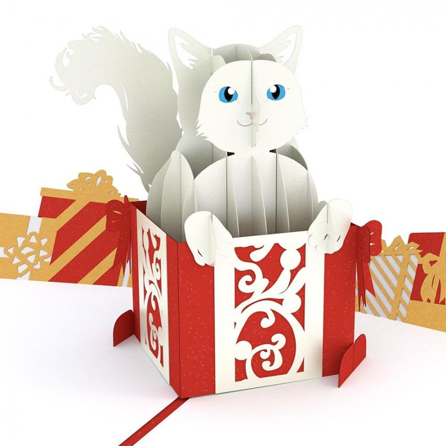 Christmas Cat Classic 3D card<br>ꥹޥå