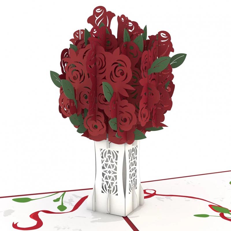 Rose Bouquet Red 3D card<br>֥Хβ«