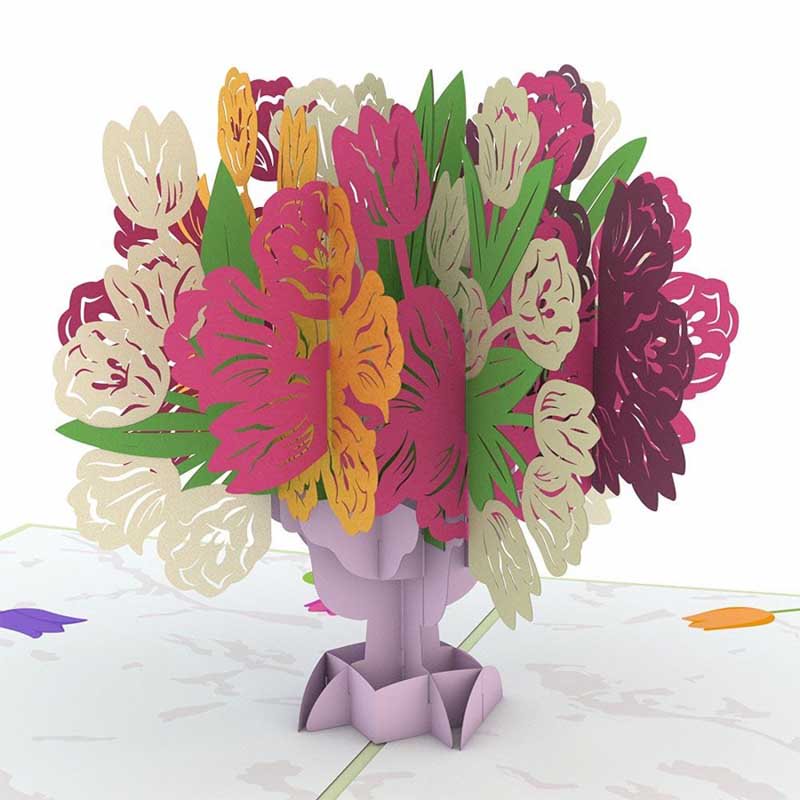 Tulip Bouquet 3D card<br>塼åפβ«