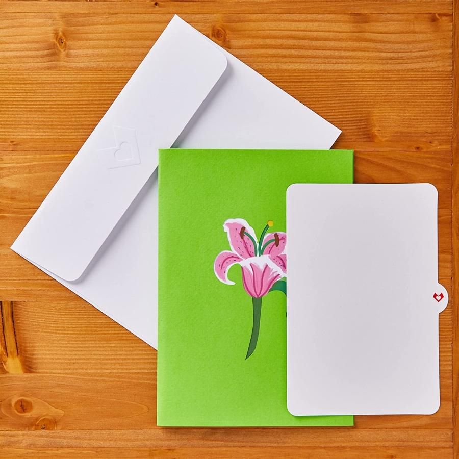ユリ(百合)の花のポップアップカード/nisshodo-greeting