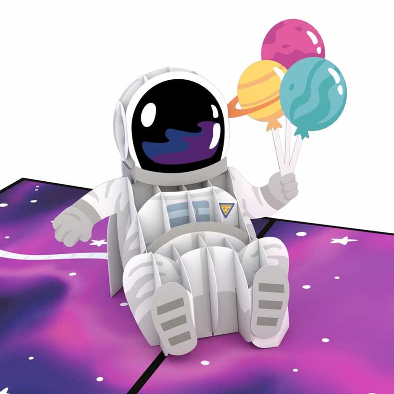 Space Birthday 3D card<br>