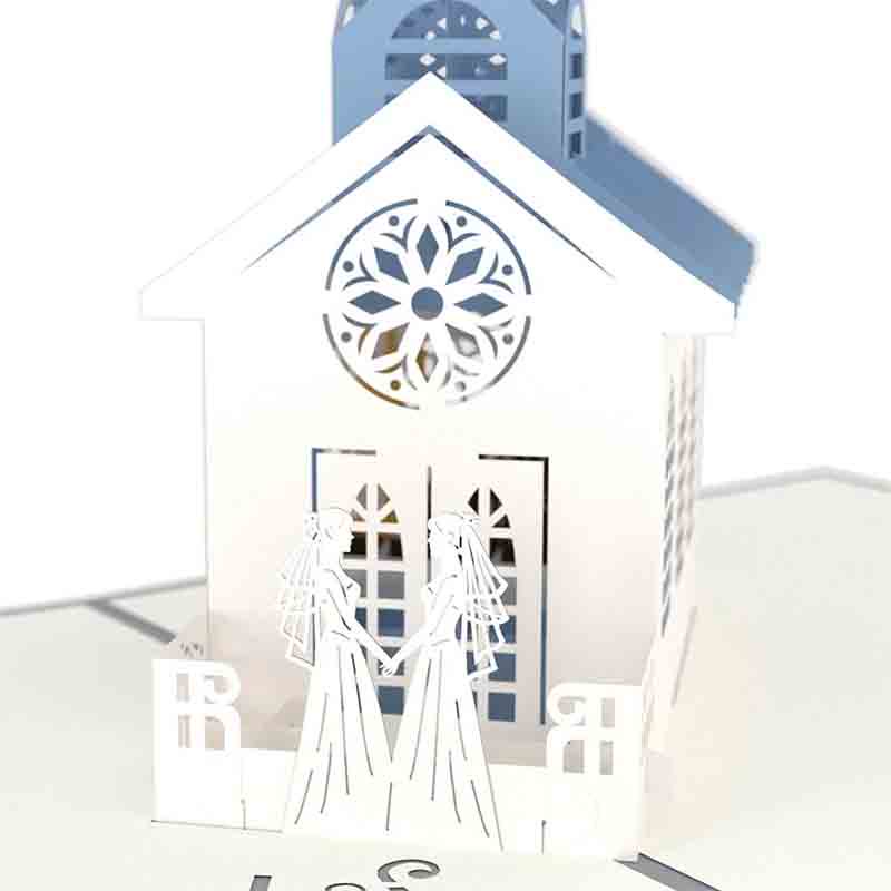 Wedding Chapel Brides 3D card<br>ǥ󥰥ڥդβֲǡ