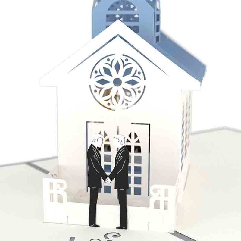 Wedding Chapel Grooms 3D card<br>ǥ󥰥ڥդβ̻