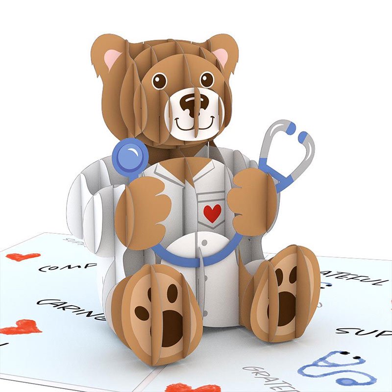 Doctor Bear 3D card<br>ɥ٥
