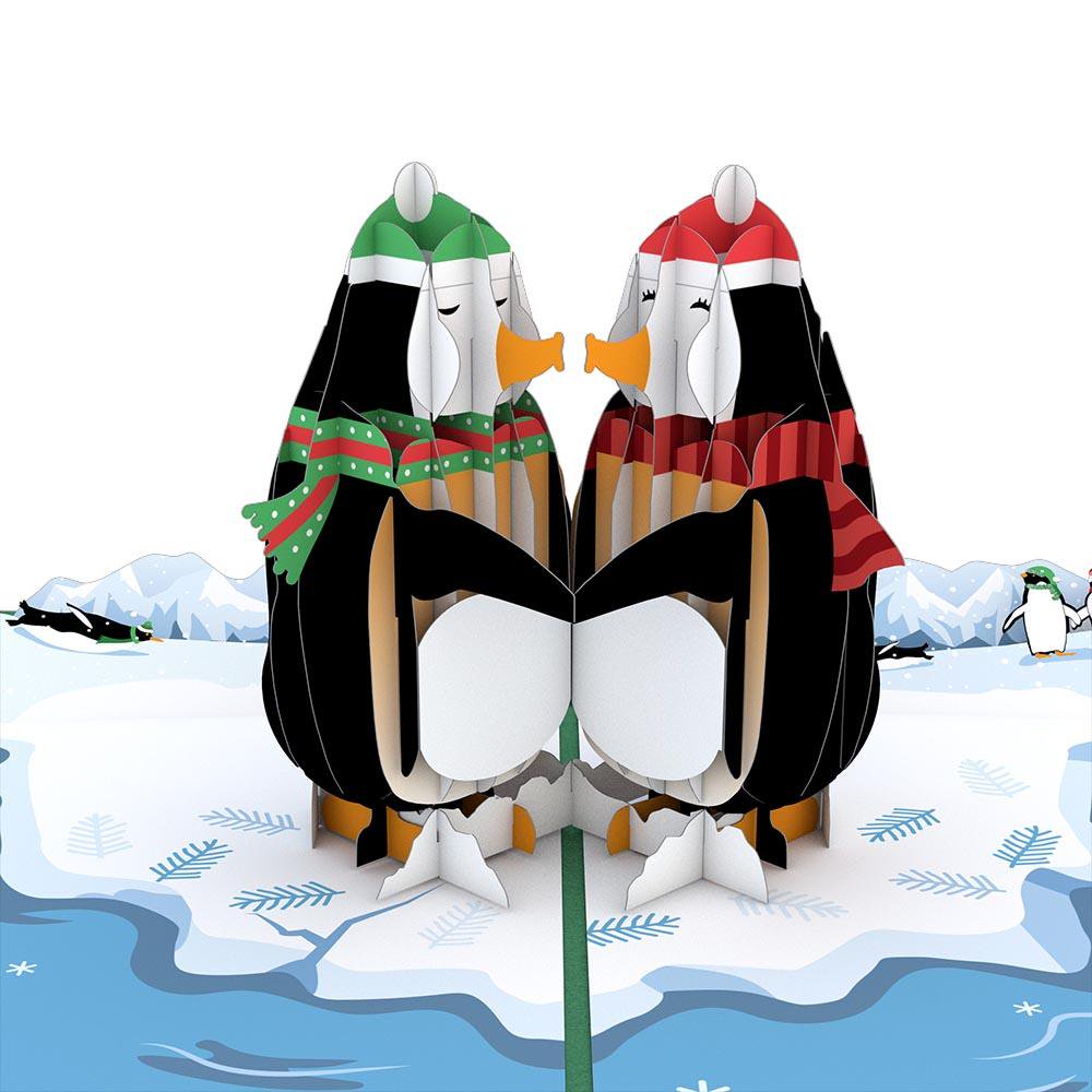 Holiday Penguins 3D card<br>ۥǡڥ󥮥