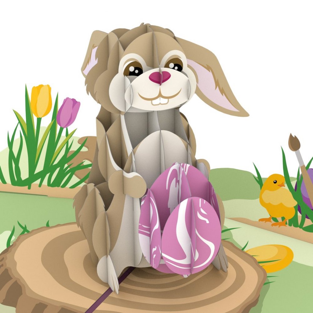 Easter Bunny with Egg 3D card<br>Ȥޤ