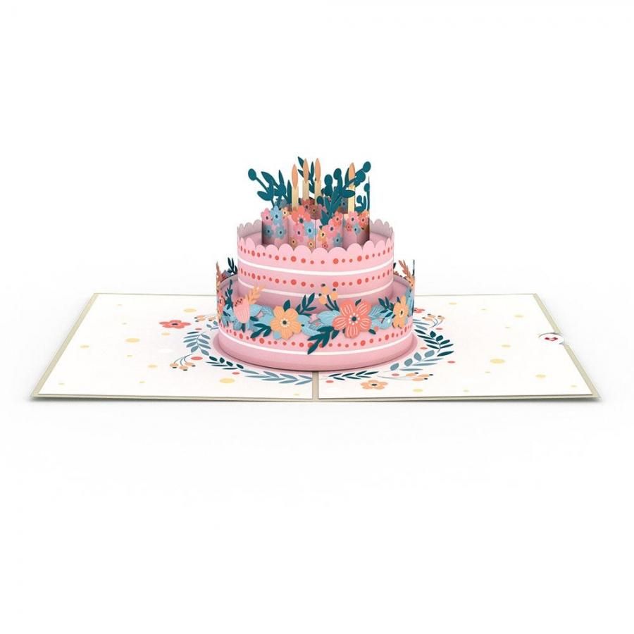 Floral Birthday Cakeのポップアップカード Nisshodo Greeting Floral Birthday Cakeのポップアップカード Nisshodo Greeting