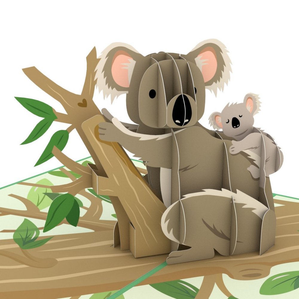 Koala Family 3D card<br>