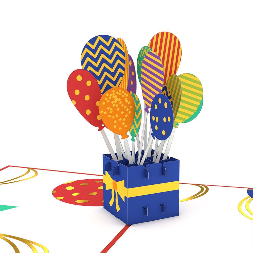 Happy Birthday Balloons 3D card<br>ϥåԡСǡХ롼