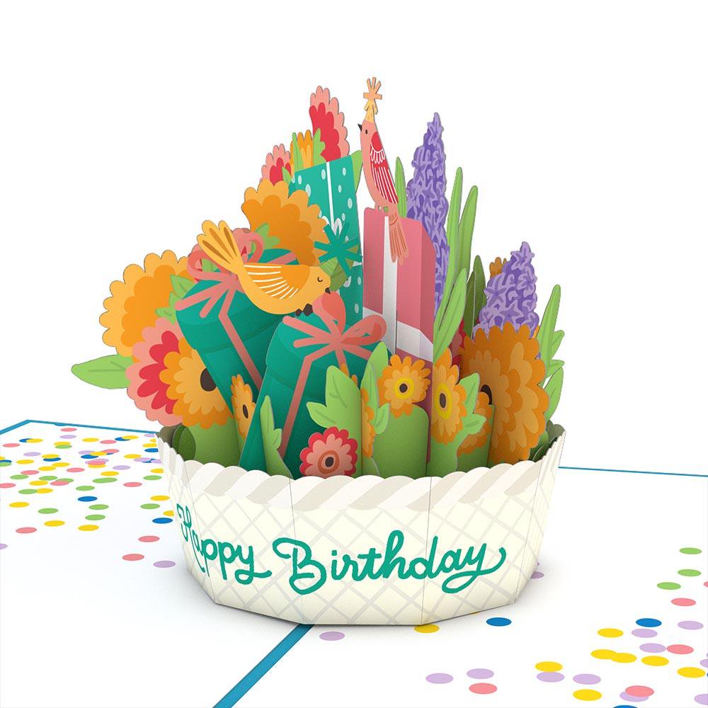 Happy Birthday Basket 3D card<br>ΤˤΥХå