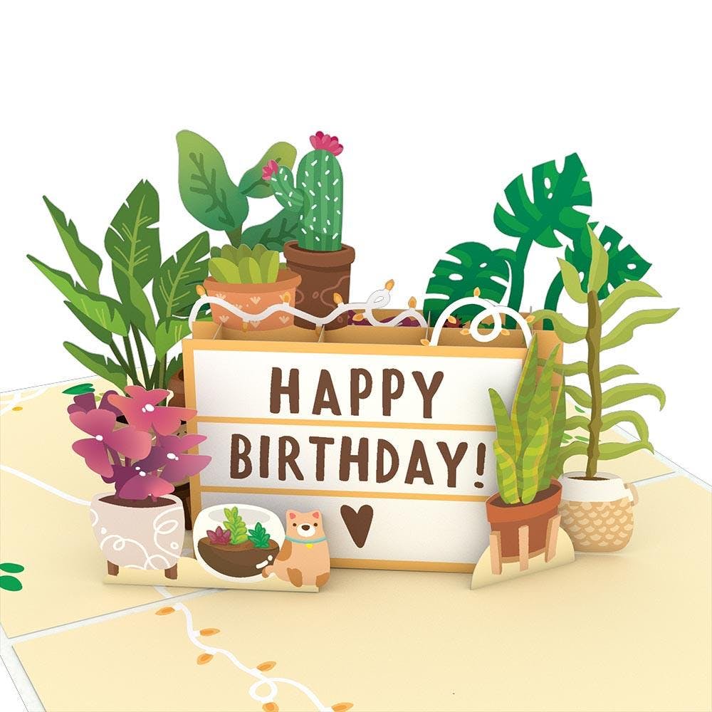 Happy Birthday Plants 3D card<br>ϥåԡСǡץ
