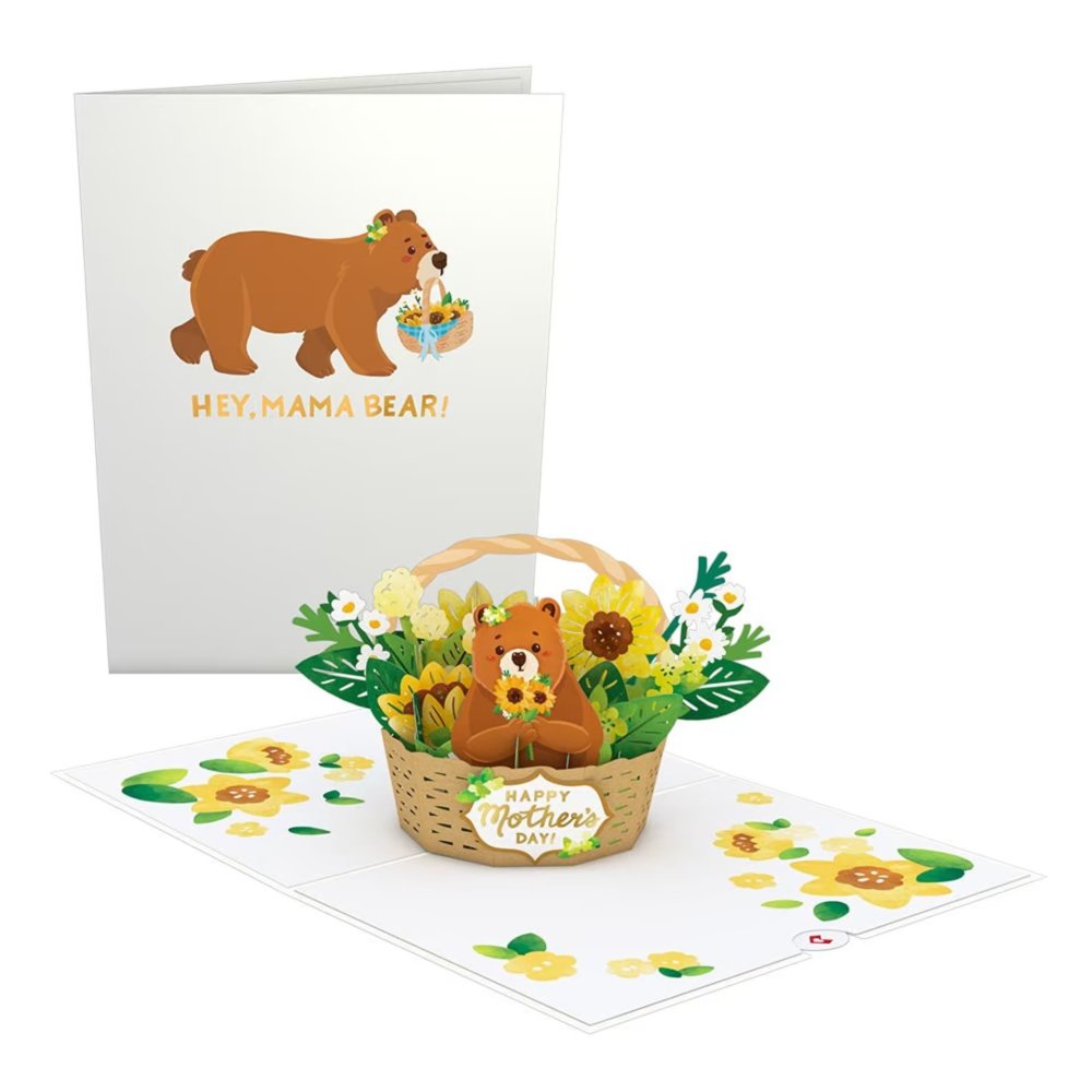 Mother's Day Mama Bear Basket 3D card<br>ΥޤΥХå