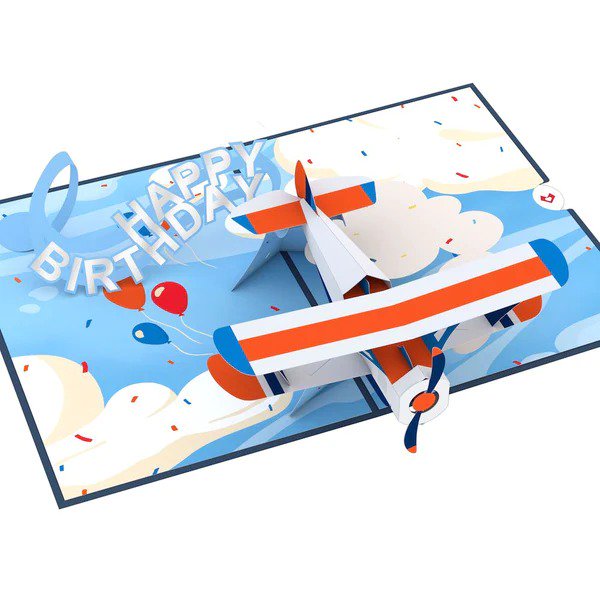 Happy Birthday Plane 3D card<br>ϥåԡСǡץ졼