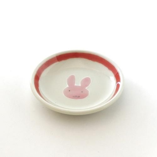 虹の国|9.3cm小皿うさぎ(赤) - 波佐見焼/有田焼のお店|奥川 虹の国|9.3cm小皿うさぎ(赤) - 波佐見焼/有田焼のお店|奥川