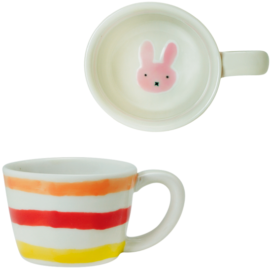 ミニマグカップうさぎ 赤 虹の国 波佐見焼 有田焼のお店 奥川陶器オンラインショップ