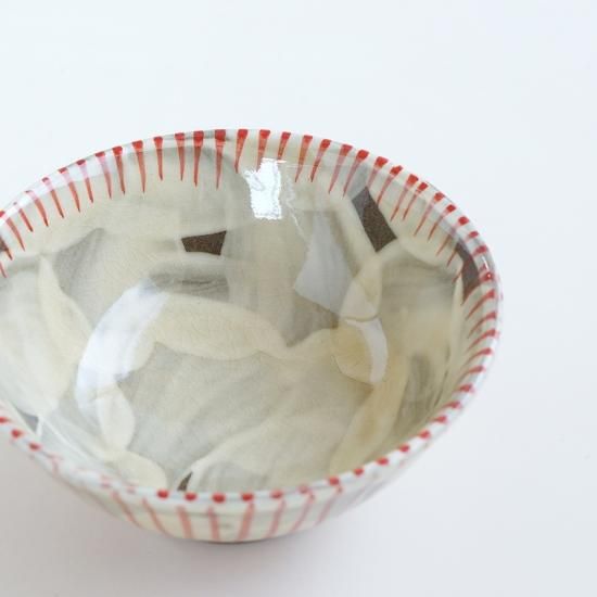 有田焼 佐藤走波 五代 染錦草加文 飯碗 お茶碗 美濃焼伝統工芸