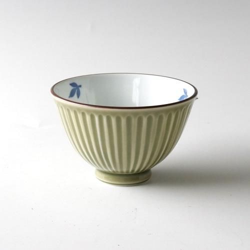 しのぎ釉 | 軽量飯碗（グリーン灰） - 波佐見焼／有田焼のお店｜奥川