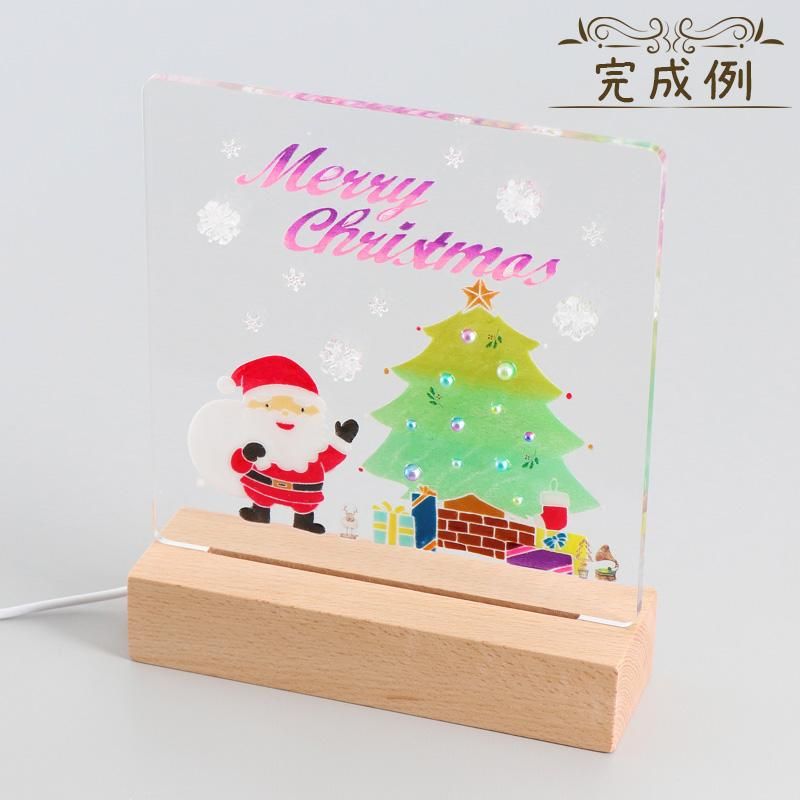 クリスマスツリー型アクリル装飾 Merry Christmas光るライトティング クリスマスツリー型アクリル装飾 Merry Christmas光るライトティング