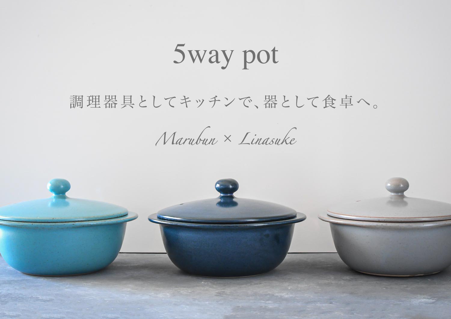 5waypot河瀬璃菜の有田焼一人用土鍋