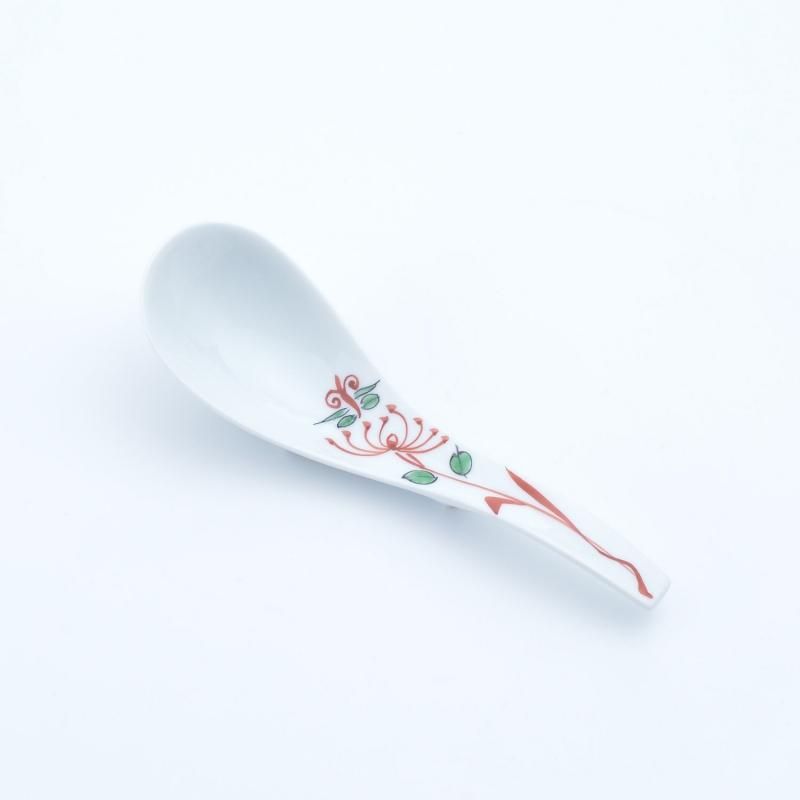 赤絵万暦鉢レンゲセット | 高級ラーメン用品 - 有田焼のまるぶん