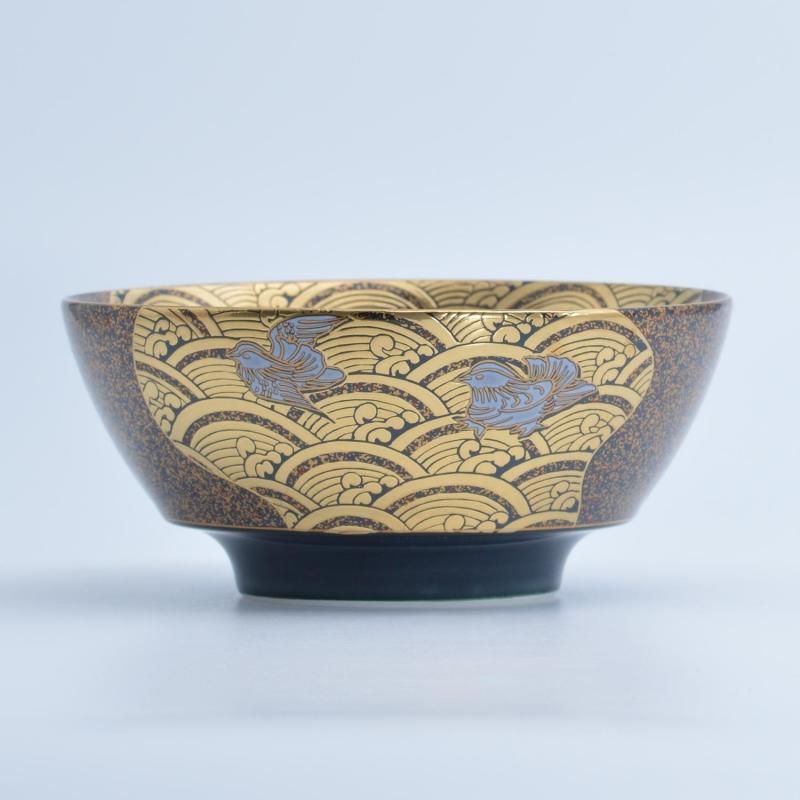 有田焼陶祥窯大鉢ラーメン鉢赤絵3客