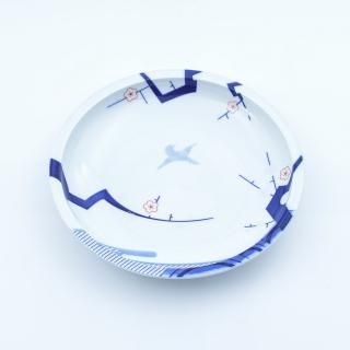 KACHO 4.5寸皿 | 染付梅鳥文 - 有田焼のまるぶんオンライン