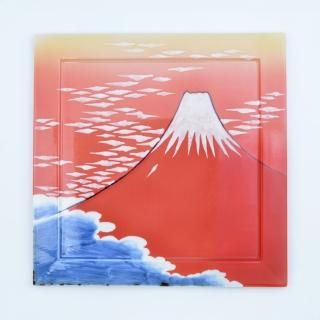 逆さ富士 スクエア・ディナープレート | 静岡県の美 - 有田焼のまる