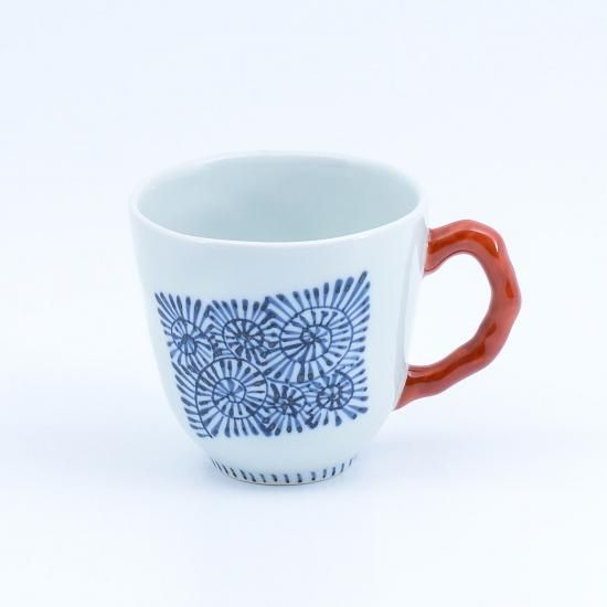 短冊蛸唐草(赤)マグカップ | 独創的な和風デザイン - 有田焼の