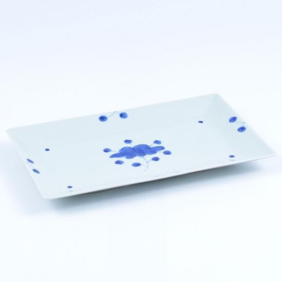 見込牡丹 S字長角皿(大) | 上品な和食器 - 有田焼のまるぶんオンライン