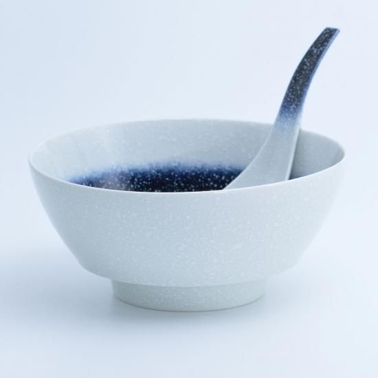 スノーブルー | 究極のラーメン鉢セット - 有田焼のまるぶん