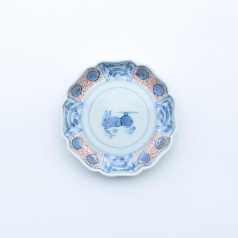 色絵兎 小皿 | 文青シリーズ - 有田焼のまるぶんオンライン