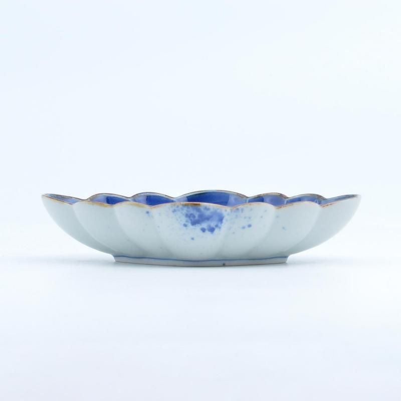 未使用品】有田焼 福泉窯 菱形菊割向付 花唐草と流水花セット 花唐草