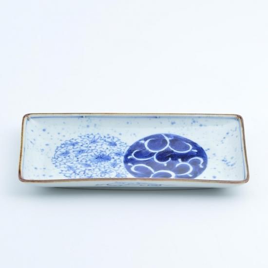 福泉窯　鯛波　耳付変形鉢 Amazon.co.jp: ◎お済 有田焼 福泉窯 染付変形深皿と雅峰窯 染付