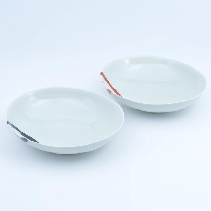 やっこ*肥前*有田焼*和山*飯碗揃*楕円焼皿揃*野花草*陶磁器*和食器 やっこ*肥前*有田焼*和山*飯碗揃*楕円焼皿揃