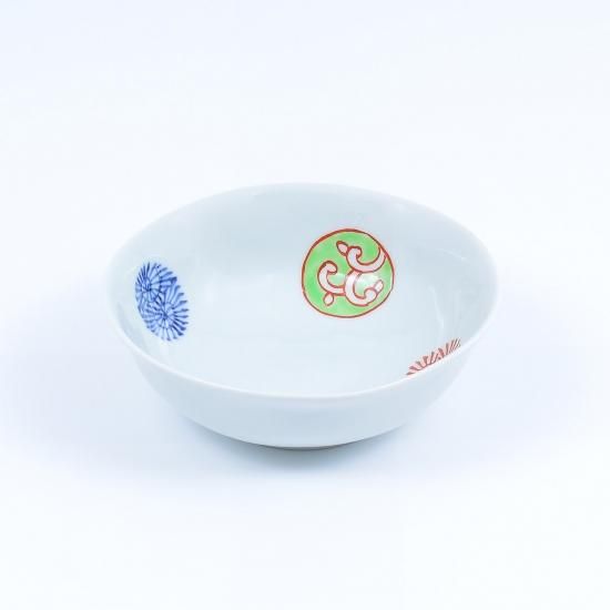 【源右衛門】祥瑞唐子丸紋　花渕刺身鉢/醤油皿 セット【4客】有田焼 源右衛門祥瑞唐子丸紋 花渕刺身鉢/醤油皿 セット4客有田焼 染付