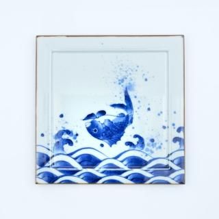 青海波 スクエアディナープレート | 福泉窯 - 有田焼のまるぶん