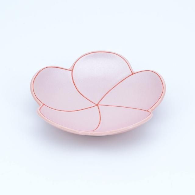 白釉銀彩捻梅 4寸銘々皿 - 有田焼のまるぶんオンラインストア