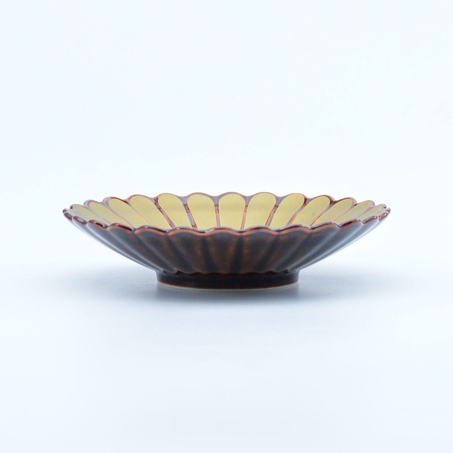 金彩飴釉 菊形銘々皿 | 華やかなお皿 - 有田焼のまるぶん 金彩飴釉 菊形銘々皿 | 華やかなお皿 - 有田焼のまるぶん
