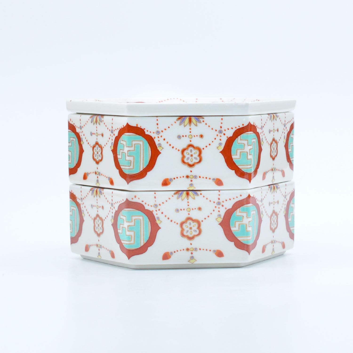 ６個セット　有田焼・錦間取文様蓋物・新品未使用 6個セット 有田焼・錦間取文様蓋物・新品未使用 6個セット 有田焼・