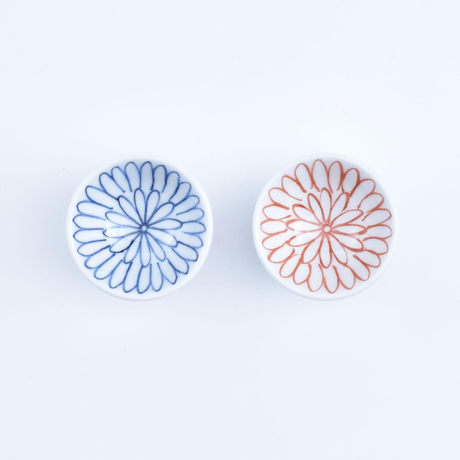 菊花(青) 高台盃 | 日本製陶器 - 有田焼のまるぶんオンラインストア