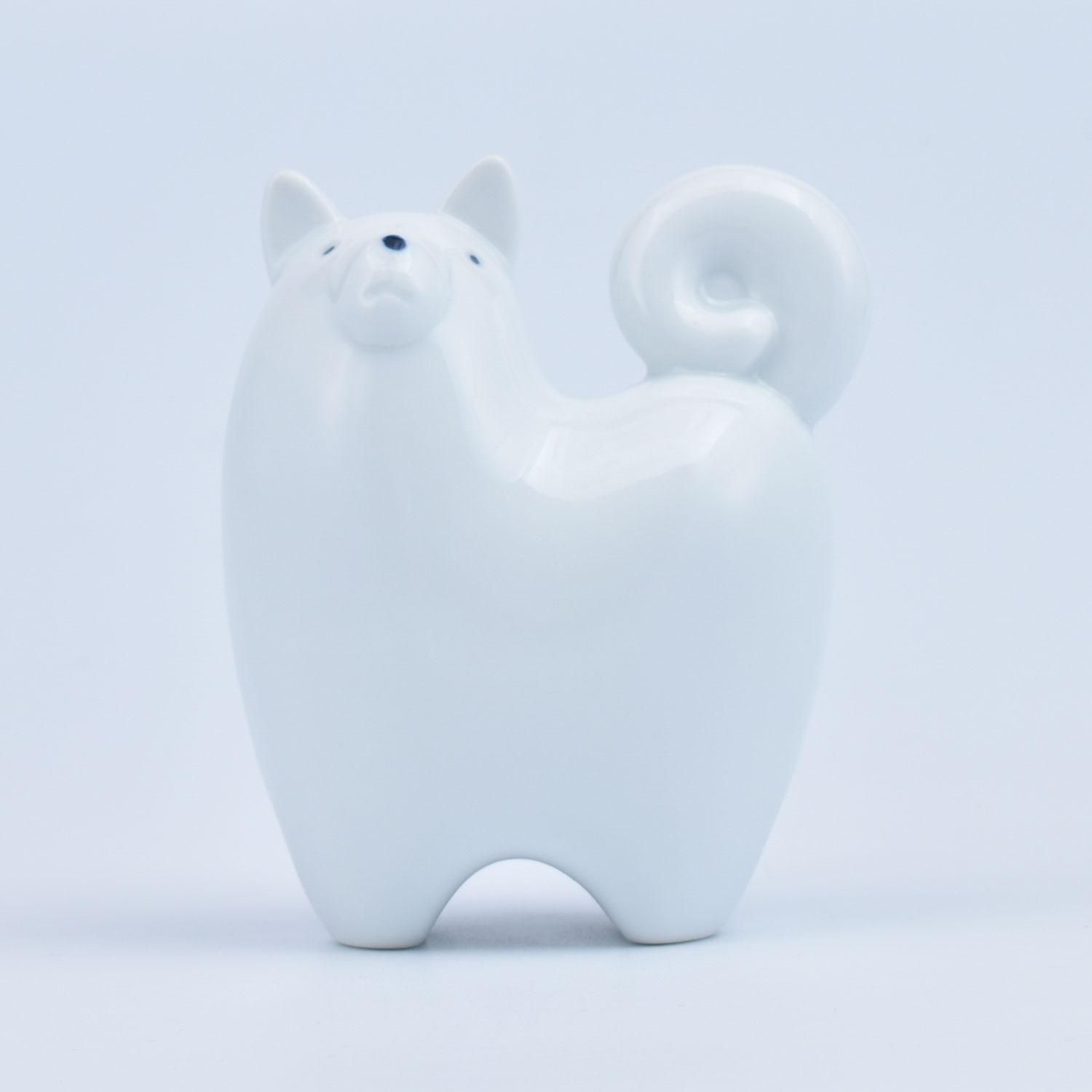 珍品】香蘭社 蓋物陶函 手毬犬