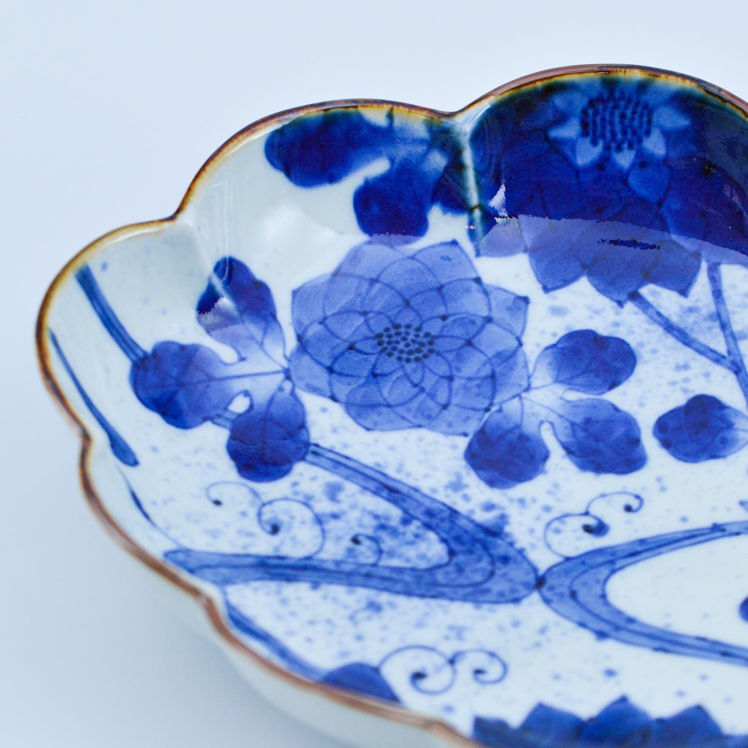 流水花 雲形深皿 | 深皿に最適 - 有田焼のまるぶんオンラインストア