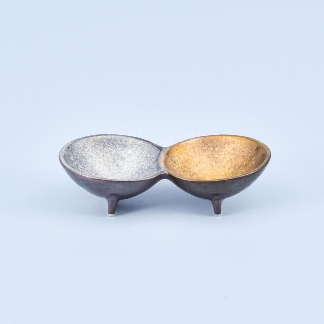 黒柚子金銀 二組小皿 - 有田焼のまるぶんオンラインストア｜おしゃれな